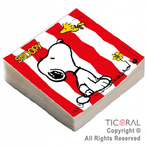 SNOOPY SERVILLETAS PREMIUM X 20 UNIDADES